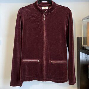 Talbots Luxe Velour Jacket (Burgundy) M